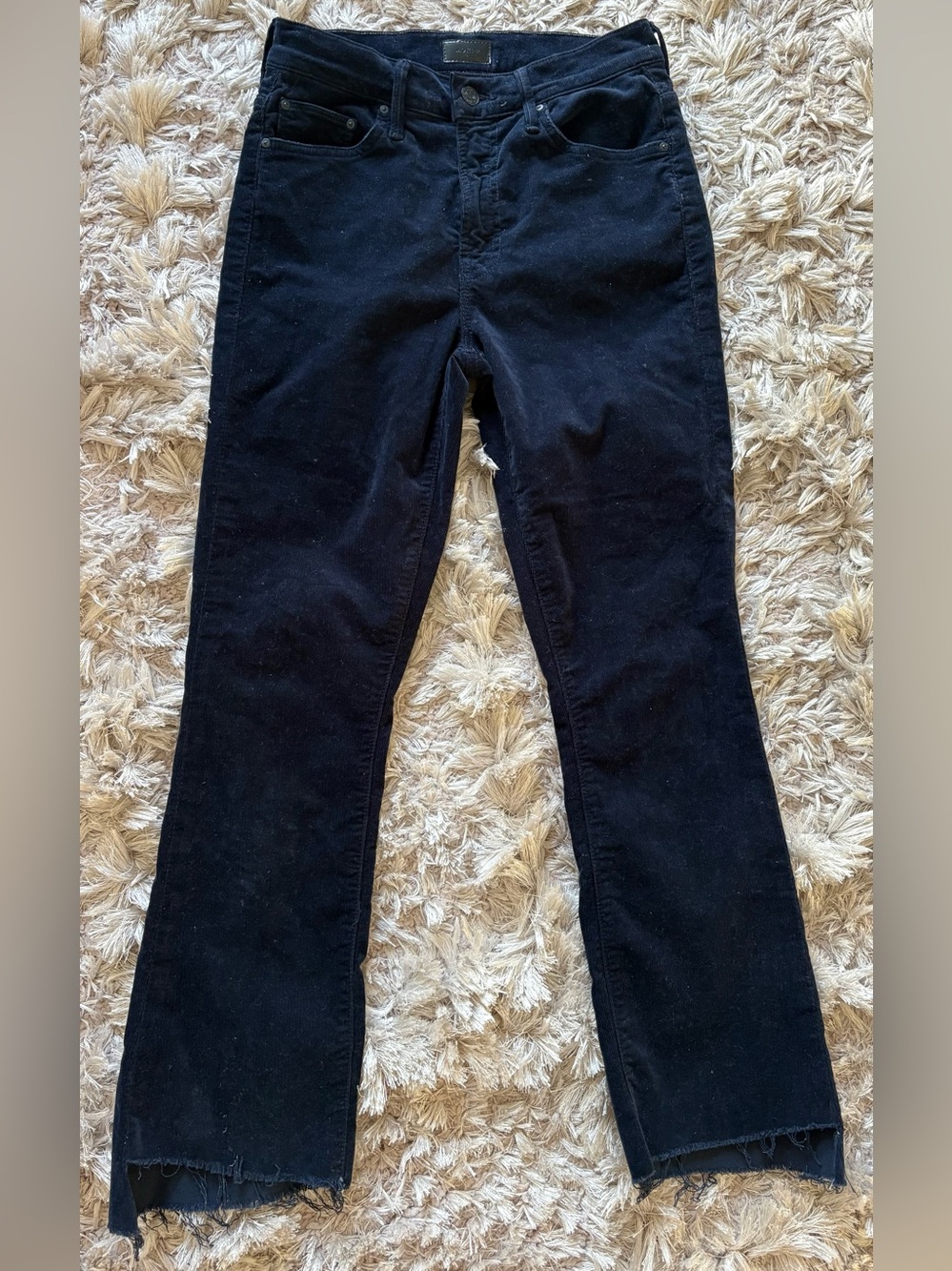 Mother Navy Insider Crop Step Fray cords